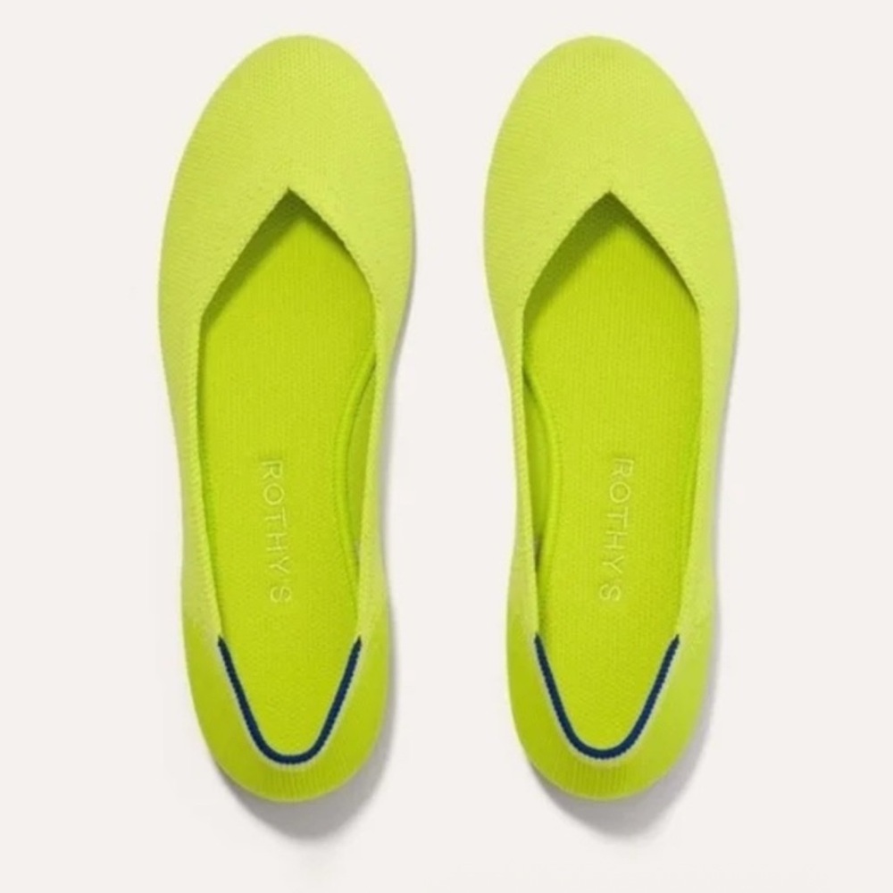 ROTHY’S The Flat in neon lemon lime